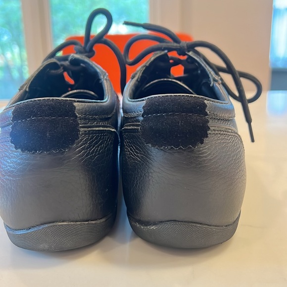 ZEGNA Sport Casual Mens Leather / Suede Lace Up Sneakers in Black ITALY MADE - Picture 4 of 9